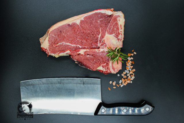 farmyard butchery Beef Tbone Steak c grade